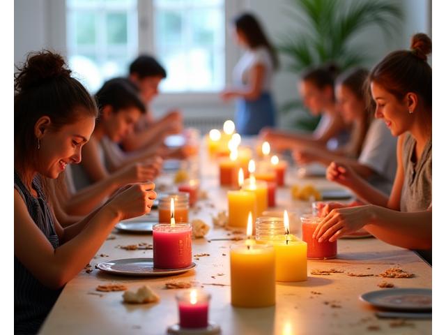 Taller velas artesanales Madrid aula
