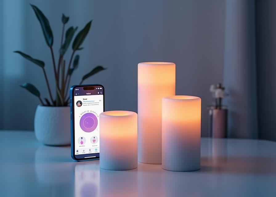 Velas inteligentes control app tecnología
