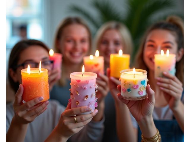 Participantes taller creación velas